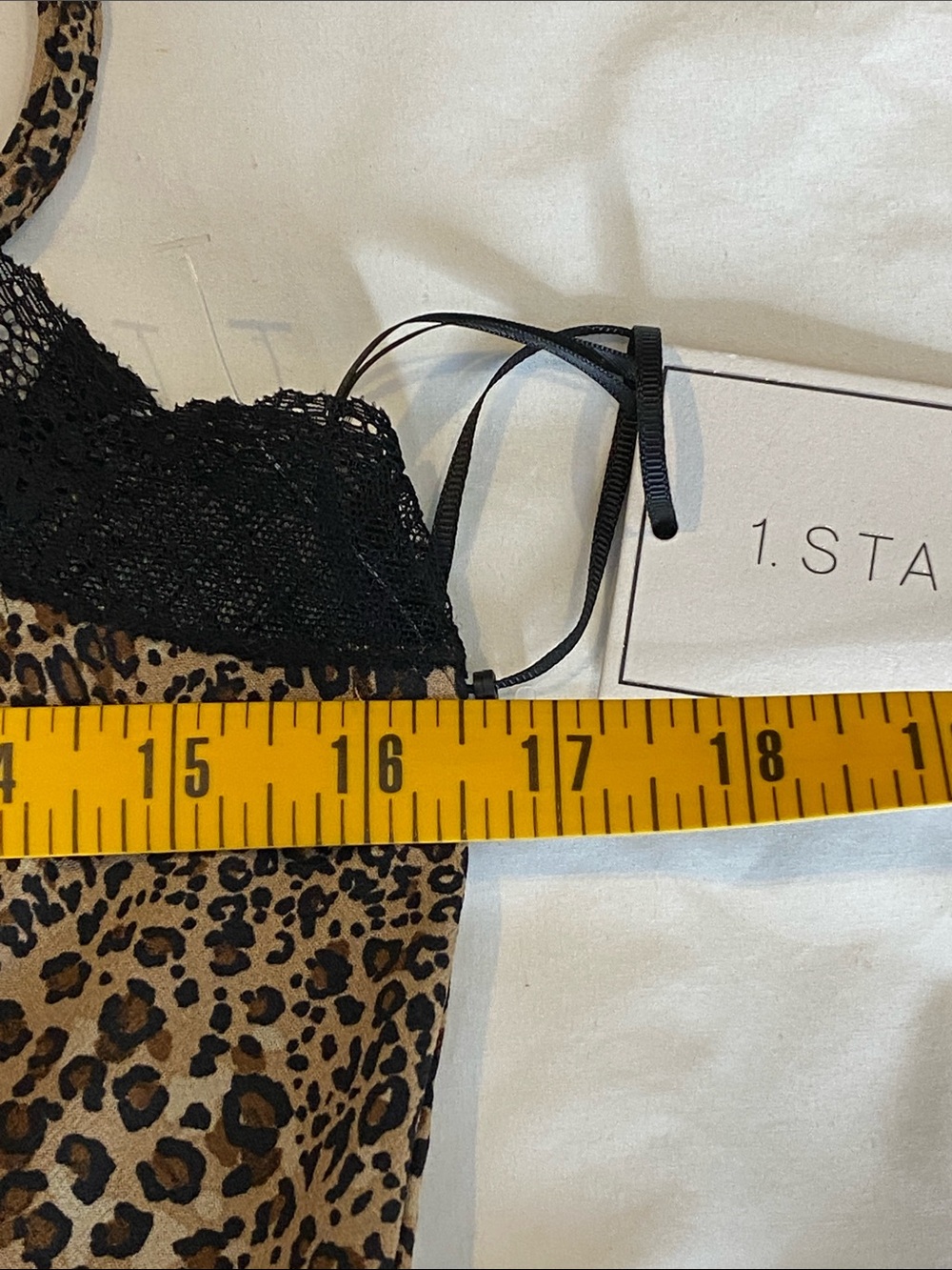 1.STATE Rebel Animal Beats Leopard Lace Trim Slip Midi Dress Size 6 NWT - Picture 15 of 16